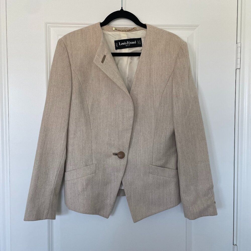 Louis Feraud Vintage Blazer Women’s Size 6 Wool Blend Tailored Jacket